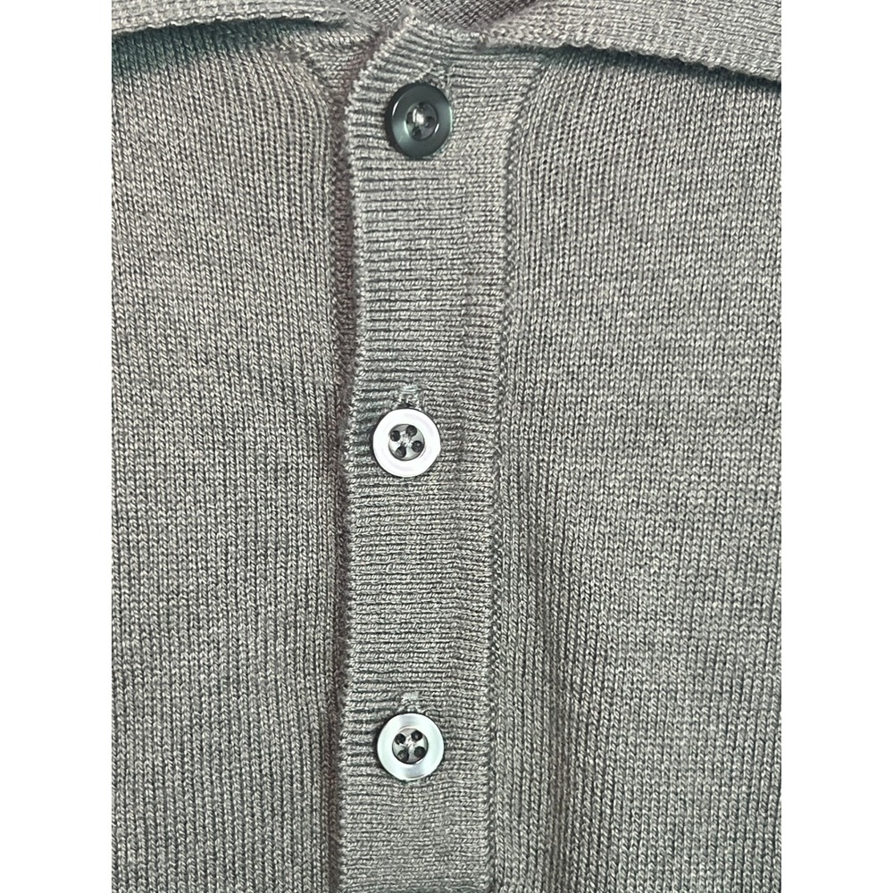 Precedent Los Angeles Cashmere Polo Mens XL Green  Sweater SP-PERCY-MN‎ Preppy - Picture 3 of 9